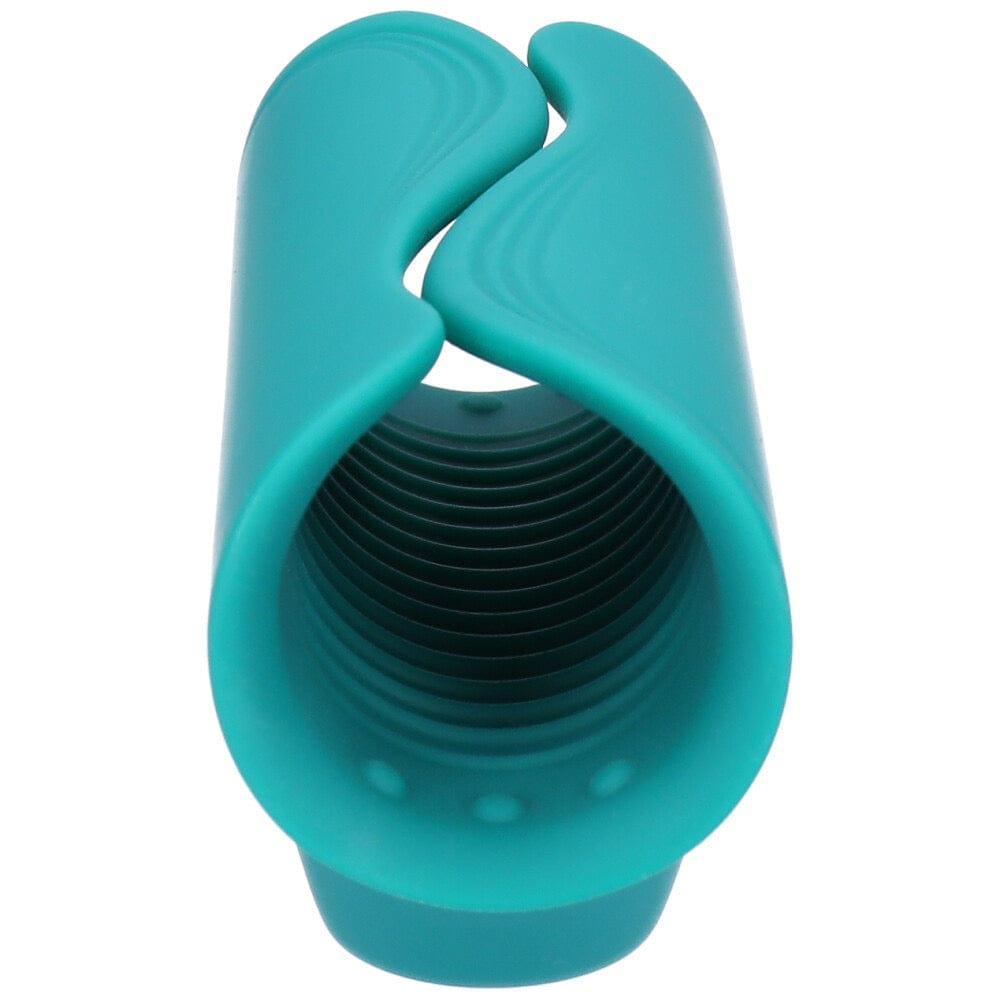 Vibrating Ribbed Silicone Penis Gripper Stroker | Rechargeable HJ & BJ Aide - Xoxomoving