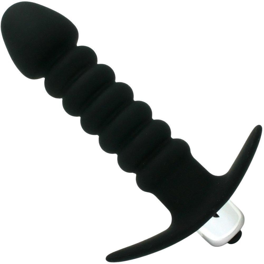 Vibrating Silicone Butt Plug - It's Rippled! - Xoxomoving