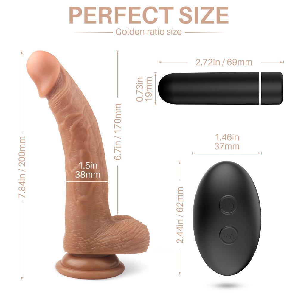 Vibrating Suction Cup Dildo - 6-Inch Pleasure Provider - Xoxomoving