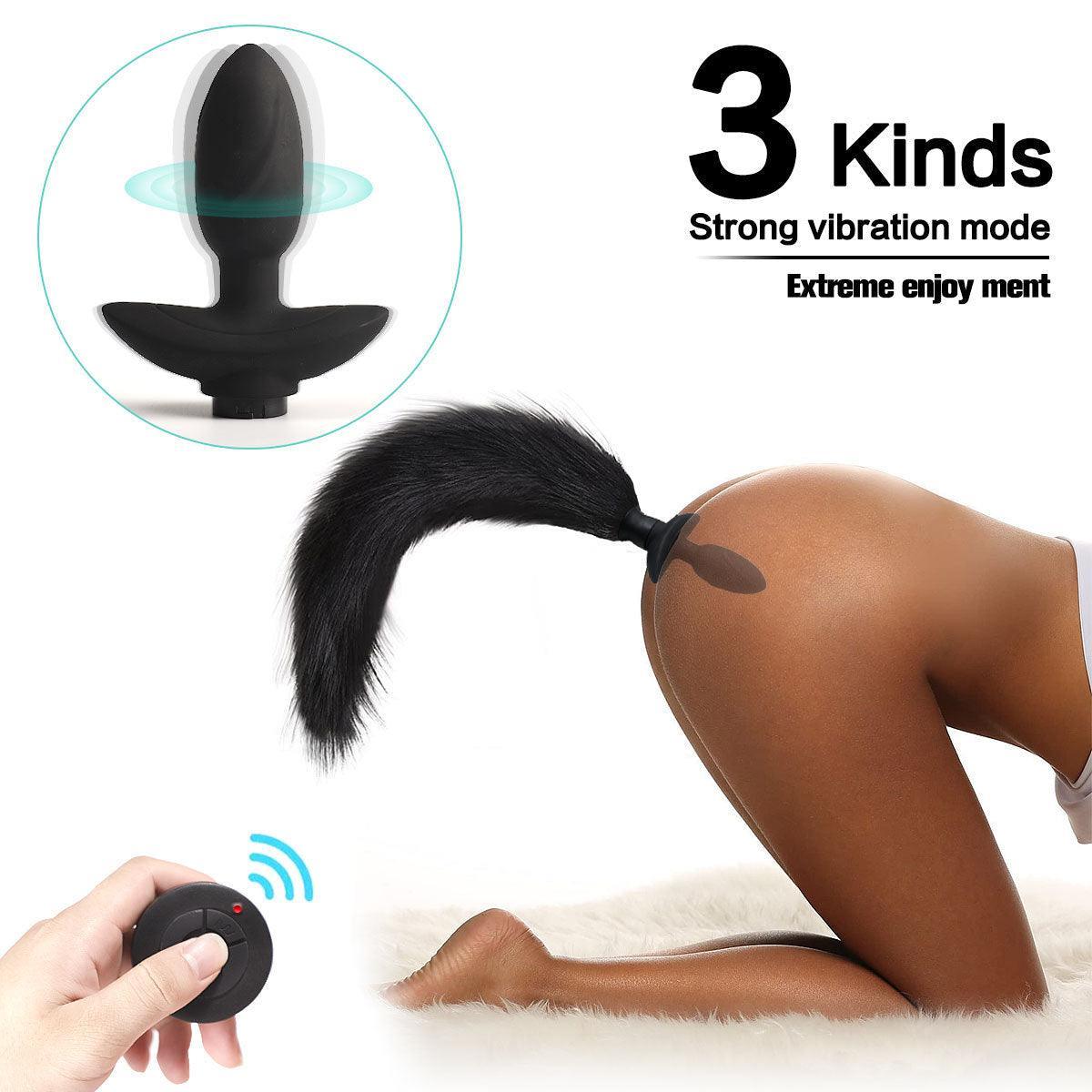 Vibrating Tail Butt Plug with Remote Control - Xoxomoving