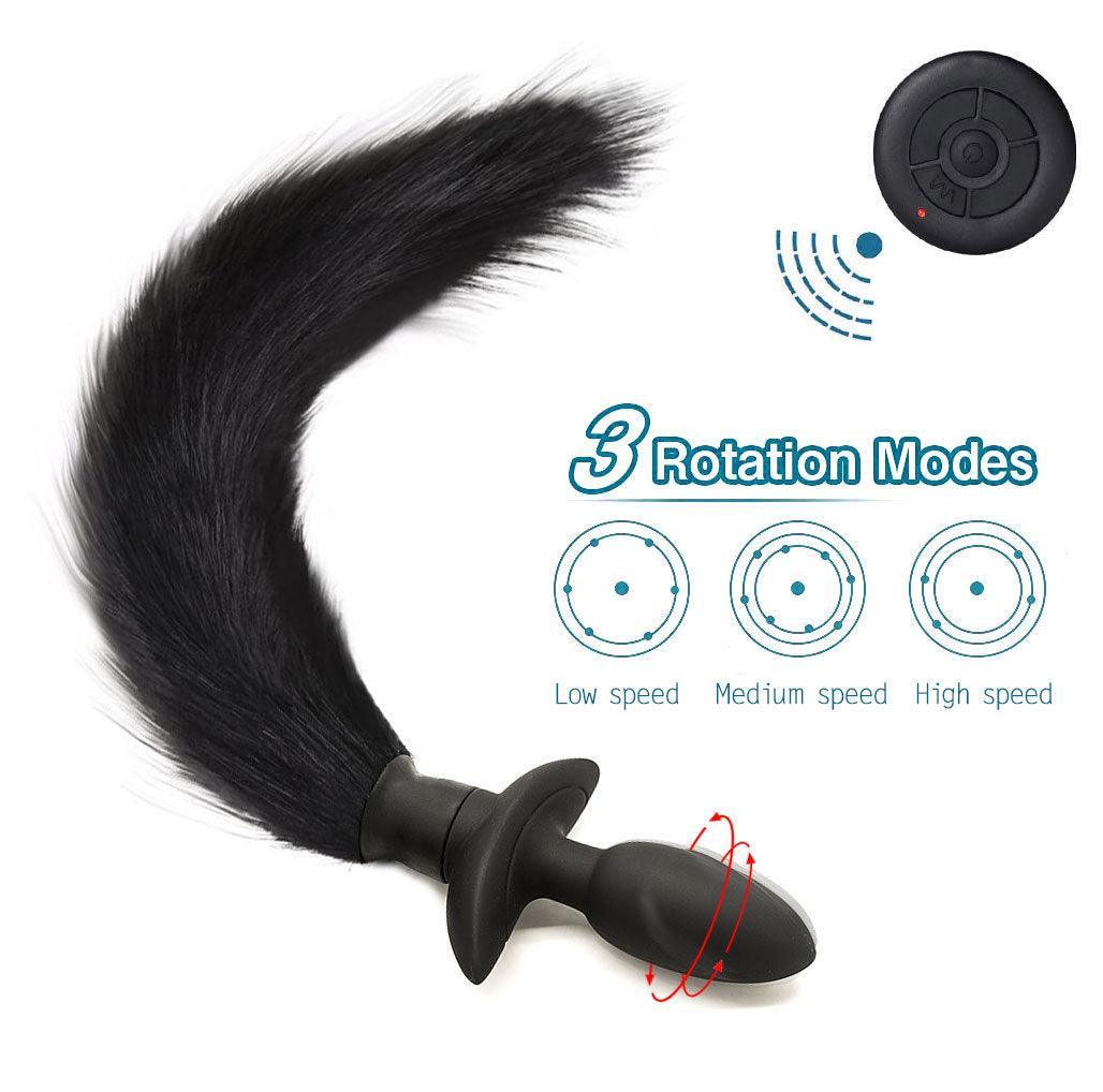 Vibrating Tail Butt Plug with Remote Control - Xoxomoving