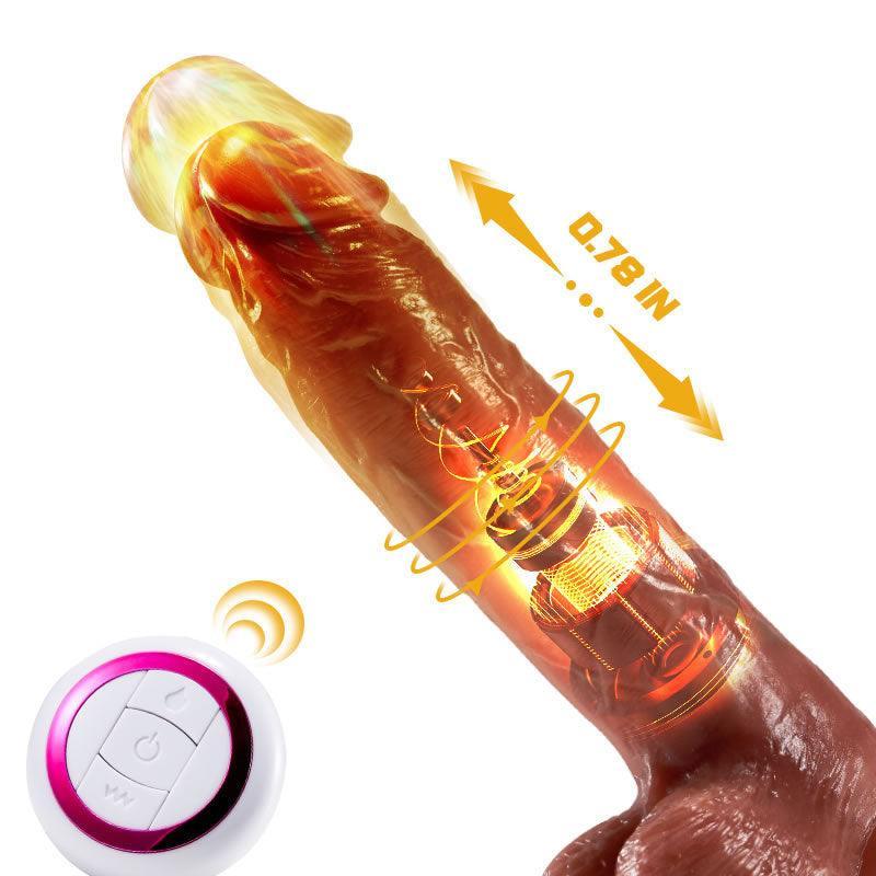 Wald Vibrating 3 Telescoping Swinging Lifelike Dildo Vibrator 8.86 INCH - Xoxomoving