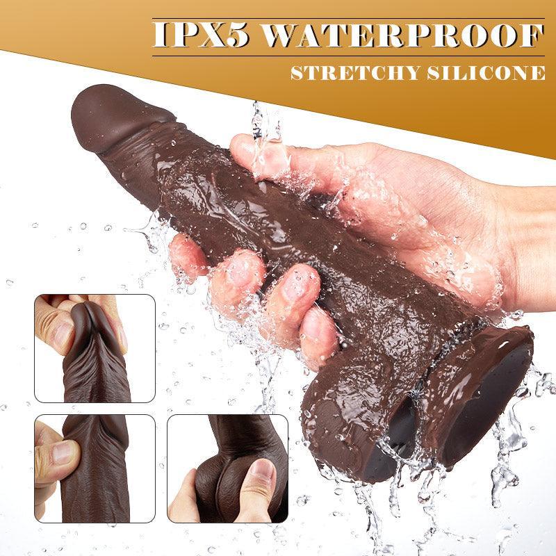 Warren 6 Thrusting 10 Vibrating Rotating Lifelike Dildo 8.7 Inch with Suction Cup - Xoxomoving