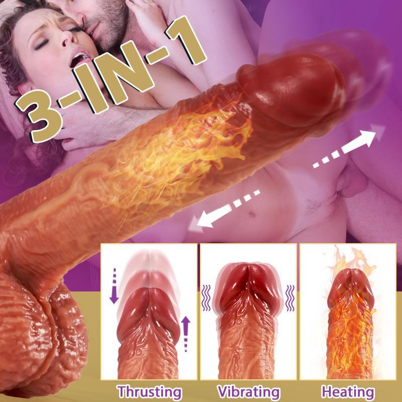 WENDT 3-in-1 Lifelike Non-sticky Blush Dildo 9 INCH - Xoxomoving