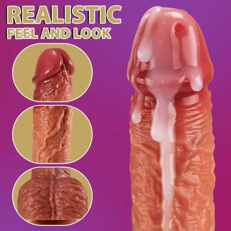 WENDT 3-in-1 Lifelike Non-sticky Blush Dildo 9 INCH - Xoxomoving