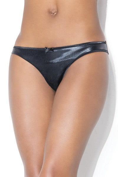 Wet Look Crotchless Panty - Xoxomoving