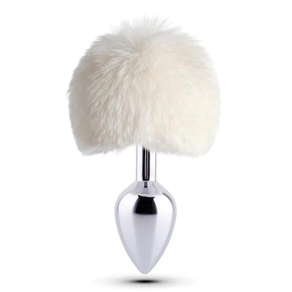 White Bunny Tail Butt Plug - Xoxomoving