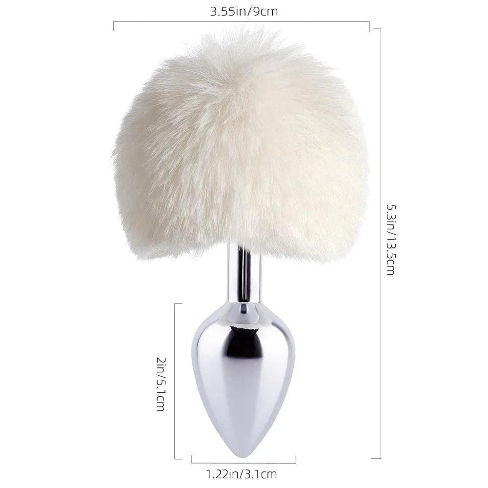 White Bunny Tail Butt Plug - Xoxomoving