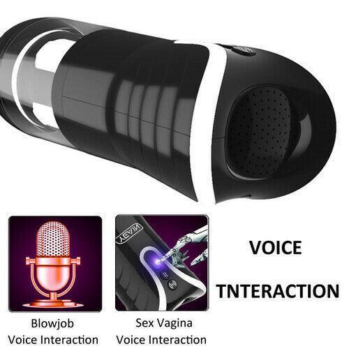 YEAIN Automatic Thrusting 4D Male Masturbator Masturbation Cup-Black - Xoxomoving